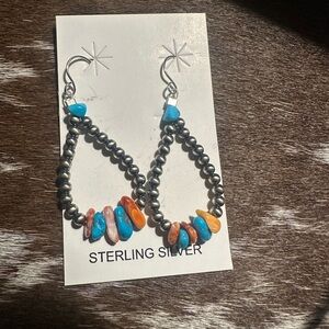 Navajo Strung Earrings with Turquoise & Spiny Oyster 🌵